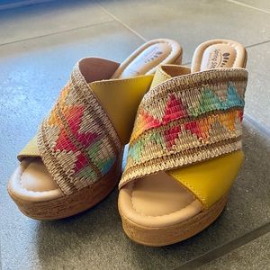 Spring Step Tribeca Women's High Heel Slide Sandals - worn once - size 38